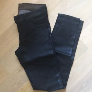 J Brand wax coated mocha jean, size 26